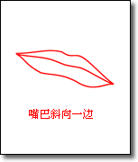 面相算命圖解：嘴巴斜向一邊